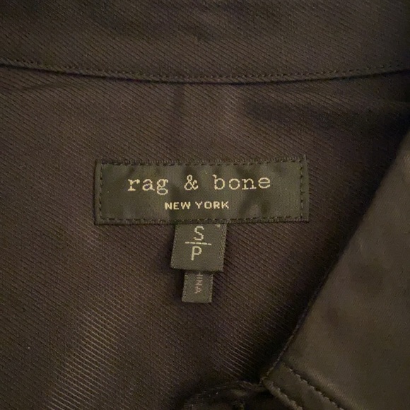 Rag & Bone Black Short Sleeve Button Down Hi-Low Shirt SP - Picture 8 of 9